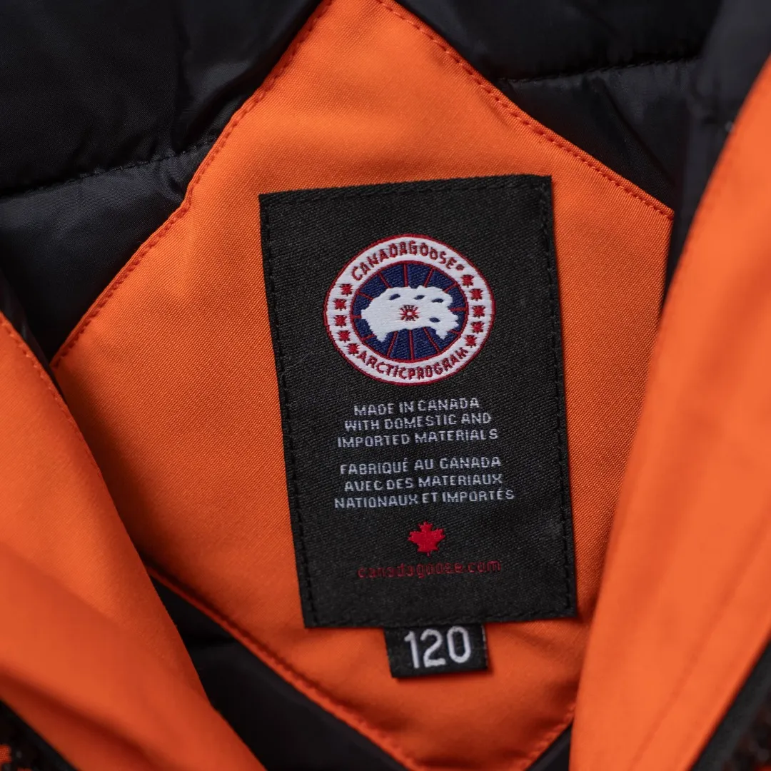 P660 CANADA GOOSE丨Canada Goose C08 children's clothing, children's hooded down jacket Color: Orange Size: 110-160